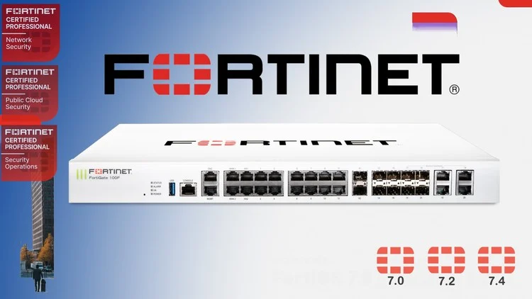 Portada oficial del curso Fortinet 7.x De principiante a experto 2026