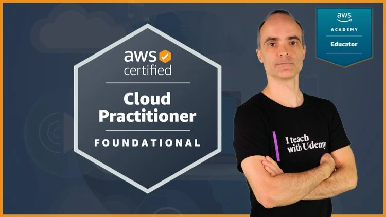 Portada oficial del curso Certificación AWS Cloud Practitioner en Español