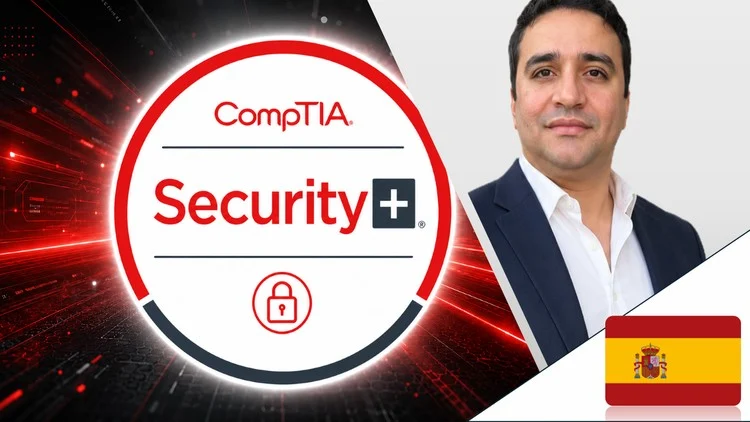 Portada oficial del curso CompTIA Security+: Curso Definitivo de Ciberseguridad 2026